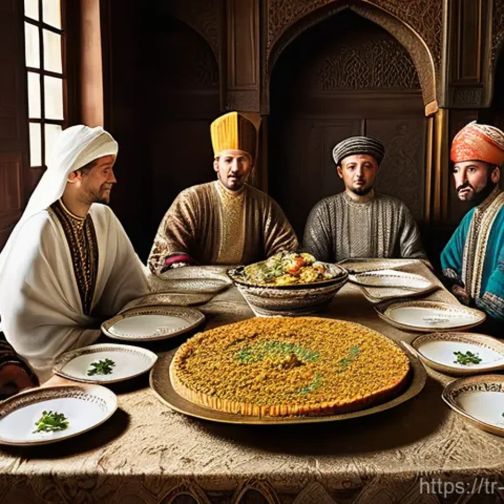 음식 역사에서의 귀족과 서민 - **A Dual Feast: Opulence and Humility**
"A split image or diptych showing two contrasting dining...