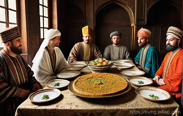 음식 역사에서의 귀족과 서민 - **A Dual Feast: Opulence and Humility**
"A split image or diptych showing two contrasting dining...